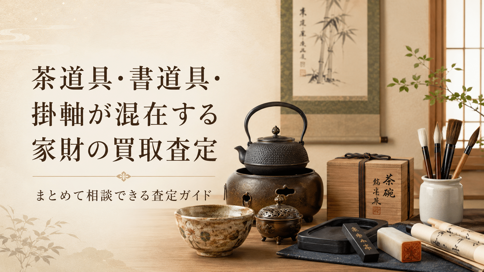 茶道具・書道具・掛軸が一緒にある場合の買取査定｜まとめて相談できる理由